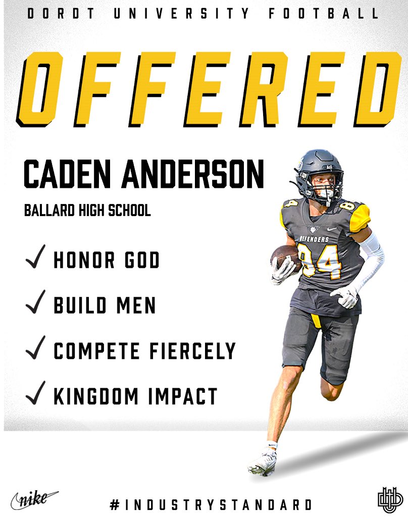 Caden Anderson (@cadenanderson07) on Twitter photo After a great conversation with <a href="/Coach_Roelofs/">Coach Taylor Roelofs</a> & <a href="/BMcCormick08/">Brandon McCormick</a> I’m Blessed to receive an offer from <a href="/DordtFB/">Dordt Football</a>‼️ After a great conversation with <a href="/Coach_Roelofs/">Coach Taylor Roelofs</a> & <a href="/BMcCormick08/">Brandon McCormick</a> I’m Blessed to receive an offer from <a href="/DordtFB/">Dordt Football</a>‼️