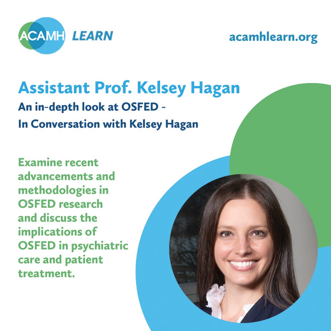ACAMHLearn's tweet image. 📣 NEW #ACAMHLearn RELEASE

@hagan_ke provides an in-depth analysis of other specified feeding and #EatingDisorders, known as #OSFED, &amp;amp; discusses the implications of OSFED in #Psychiatric care and patient treatment. bit.ly/4eG6OMw 

#WatchLearnLike #CAMH #CAMHS