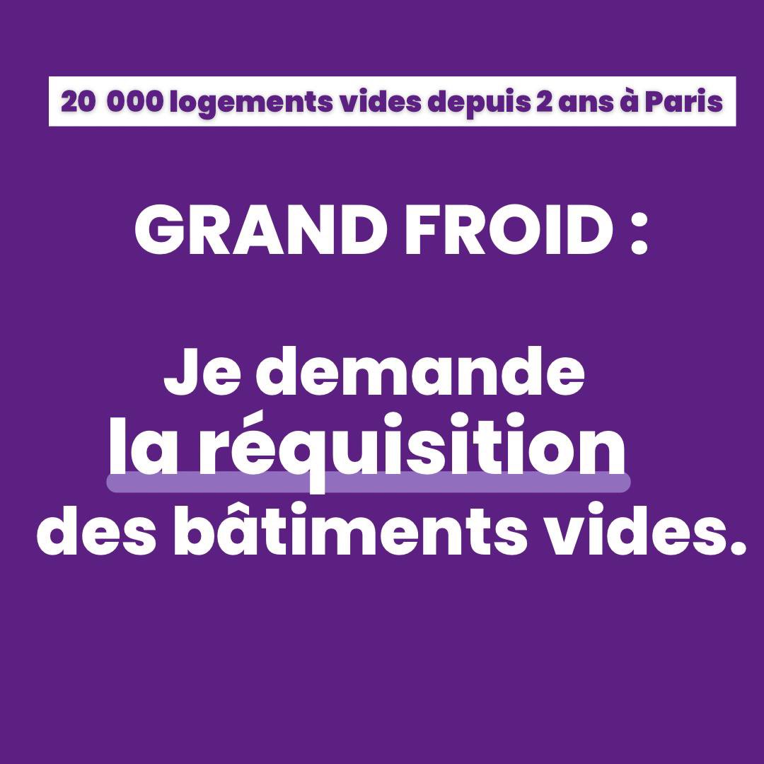 Il y a 20 000 logements vides depuis plus de 2 ans à Paris. 

20 000 !

Et on a des centaines de familles qui dorment dehors. 

Laisser un logement vide dans une ville tendue comme Paris plus de 2 ans devrait être un DÉLIT. 

En attendant, il y a une solution : la réquisition !