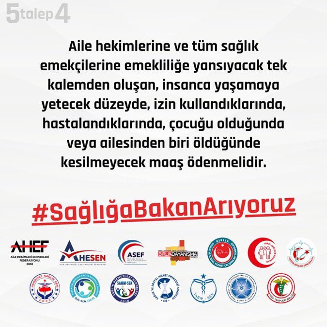 Tamamı emekliliğe yansıyan tek kalem maaş hemen uygulamaya geçirilmelidir.

#SağlığaBakanArıyoruz
