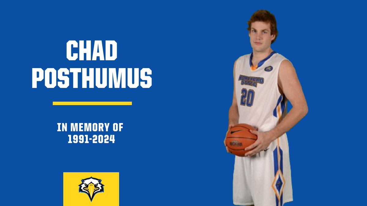 MSUEagles's tweet photo. Our thoughts and condolences to the family and loved ones of @MSUEaglesMBB alum Chad Posthumus, who passed away Wednesday at age 33 from complications of a brain aneurysm.

Posthumus was captain for the Winnipeg Sea Bears in the CEBL. He was a star at MSU in 2012-13 and 2013-14. https://t.co/iQAFMYQpLA