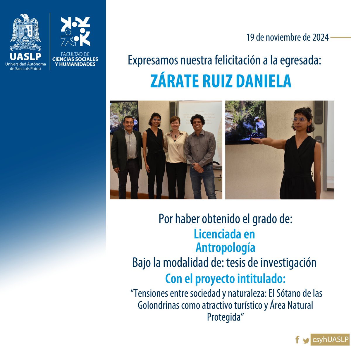 csyhUASLP's tweet photo. ¡Felicidades!🎓🎊🏫
#egresada #titulada #UASLP #FCSyH https://t.co/ts2e6VDivr