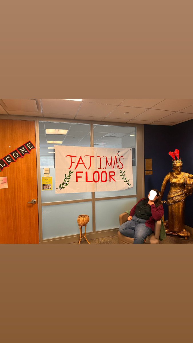 CUNY Law students have taken over the adminstrative floor of their building, declaring it “Fatima’s Floor” after Fatima Bernawi, the Nigerian-Palestinian freedom fighter and the first female political prisoner held in an Israeli jail.
<a href="/CUNYLawSJP/">CUNY Law SJP</a> <a href="/Cuny4P/">CUNY4Palestine</a> CUNY Dispatch