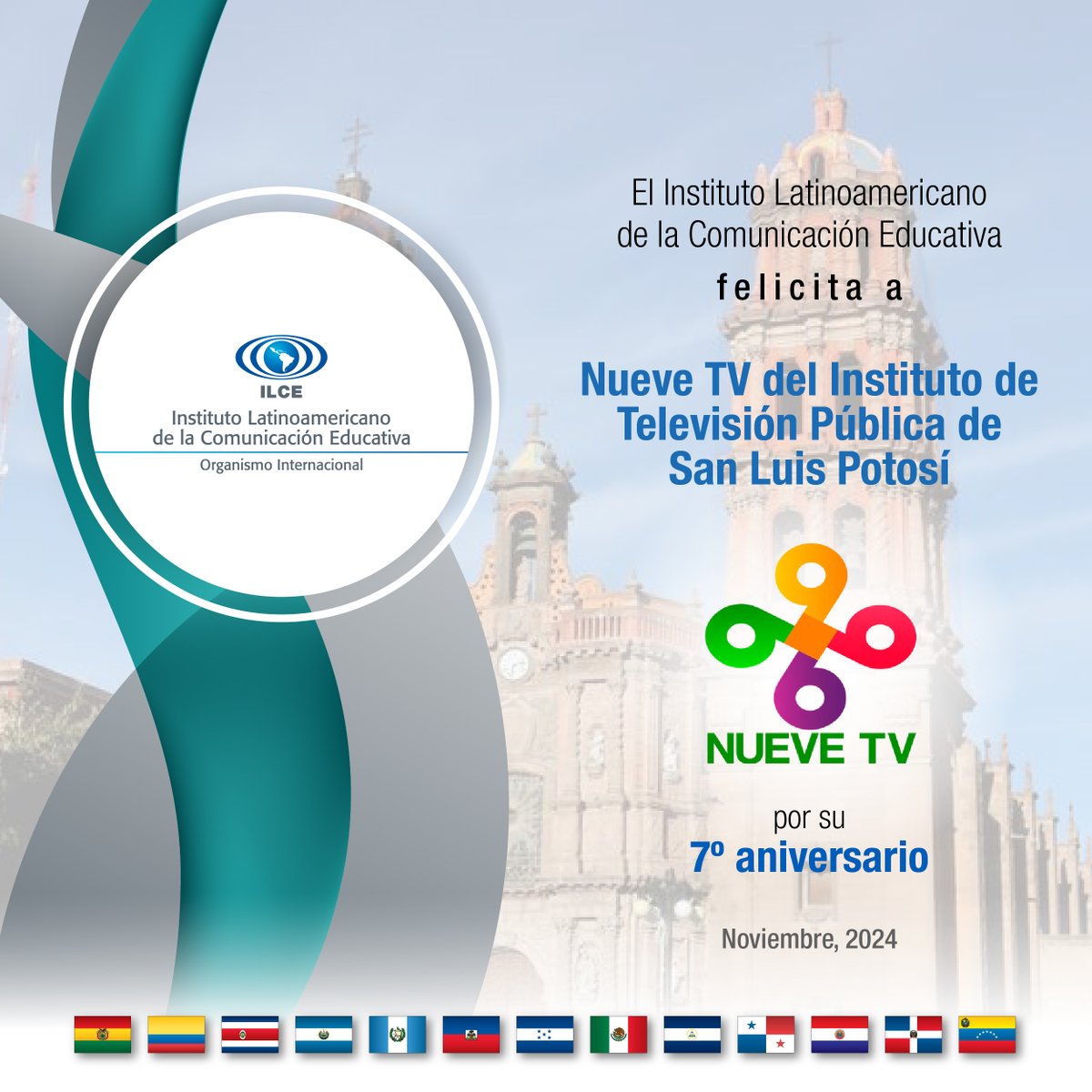 📺🎉 ¡Feliz 7° aniversario, @Nuevetvslp del Instituto de Televisión Pública de San Luis Potosí! 🎉✨

Desde el #ILCE, felicitamos a este medio por su compromiso con la información, la cultura y la educación. 📚🌟

#7AñosNueveTV