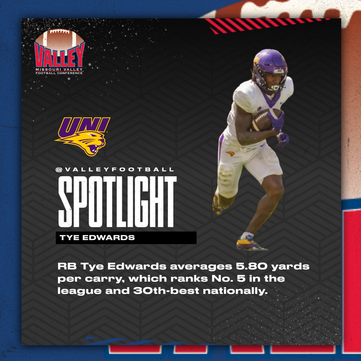 ValleyFootball's tweet image. MISSOURI VALLEY FOOTBALL

@IndStFB at @UNIFootball 

📅 Saturday, Nov. 23
 📍 Cedar Falls, Iowa
🏟️ UNI-Dome
⏱️ 1 pm CT
📺 ESPN+ / Panther Sports Network