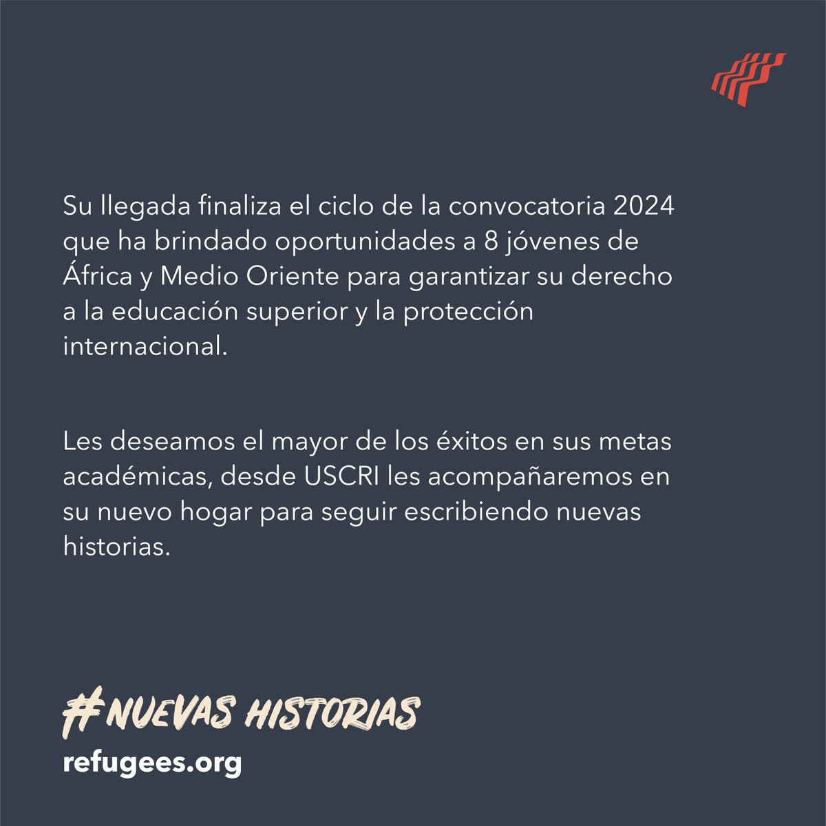 USCRI_lac's tweet photo. ¡Bienvenidos Freedom e Ibrahim! 🇸🇴 🇸🇸 🇲🇽 Agradecemos y reconocemos la colaboración cuatripartita de @SRE_mx , @comar_sg , @AcnurMexico  para hacer posible la llegada segura de estos estudiantes a nuestro país mediante las vías complementarias. Este esfuerzo seguirá sumando al compromiso del acceso a la educación superior para jóvenes refugiados en México. #USCRILAC #NuevasHistorias #ViasComplementarias