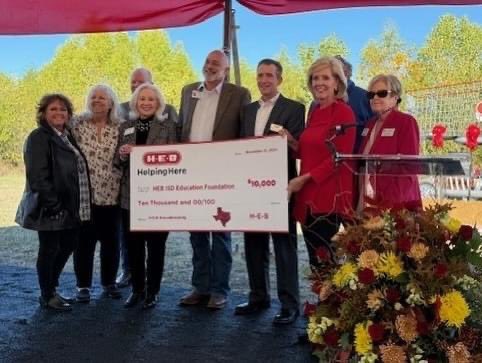Some of our board members had the privilege to attend the groundbreaking ceremony this morning for our new <a href="/HEB/">H-E-B</a> right here in H-E-B! We are so excited and want to thank them so much for the generous donation of $10,000 to the Education Foundation… wow!