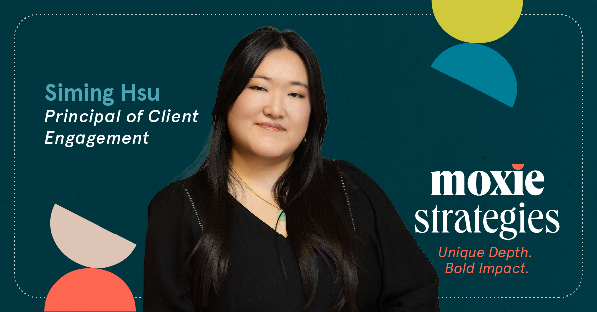Meet Siming Hsu, Moxie’s new Principal of Client Engagement! With a sharp focus on data-driven strategy, Siming has propelled high-engagement campaigns for some of the most influential progressive organizations in the nation. Welcome, Siming!! 🔗moxiestrategies.com