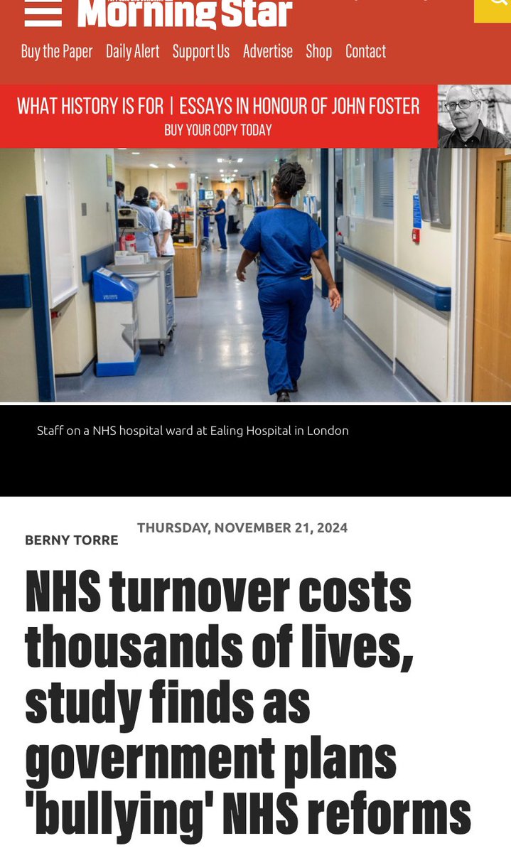 DrTonyOSullivan's tweet photo. The single most serious issue facing the NHS is the impact of staff exhaustion and burn out from working at or over capacity, shortage of beds, covering for vacancies and sickness levels, worsened by stress, Long Covid and NHS waiting lists. The sense of moral injury staff suffer, heightened over the last four years, is corrosive of mental health and job satisfaction. Will the Government respond to this evidence? If so, they must conclude that restoring staffing levels and pay justice will do more for patient safety than league tables, top-down managerial bullying, AI, targets and threats of reform without funding.  We urgently need evidence-based policy to restore the NHS and its staff to good health and back on track to a safer service for patients.
https://t.co/zA18kQyOgf
