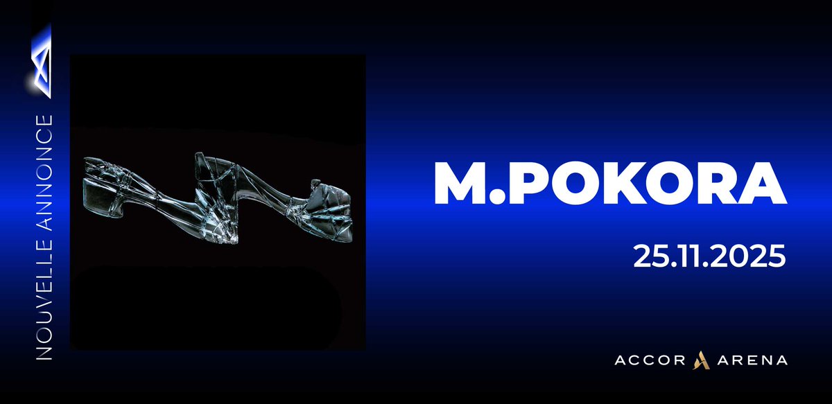 Accor_Arena's tweet photo. Nouvelle tournée et nouveau concert à l'Accor Arena pour @MPokora ! RDV le 25 novembre 2025 pour l'Adrénaline Tour ❤️‍🔥

👌 Prévente le 27.11 à 12h : https://t.co/RUcFFZB7vn
🎫 Ouverture de la billetterie le 28.11 à 12h https://t.co/FXU2vwBI0q