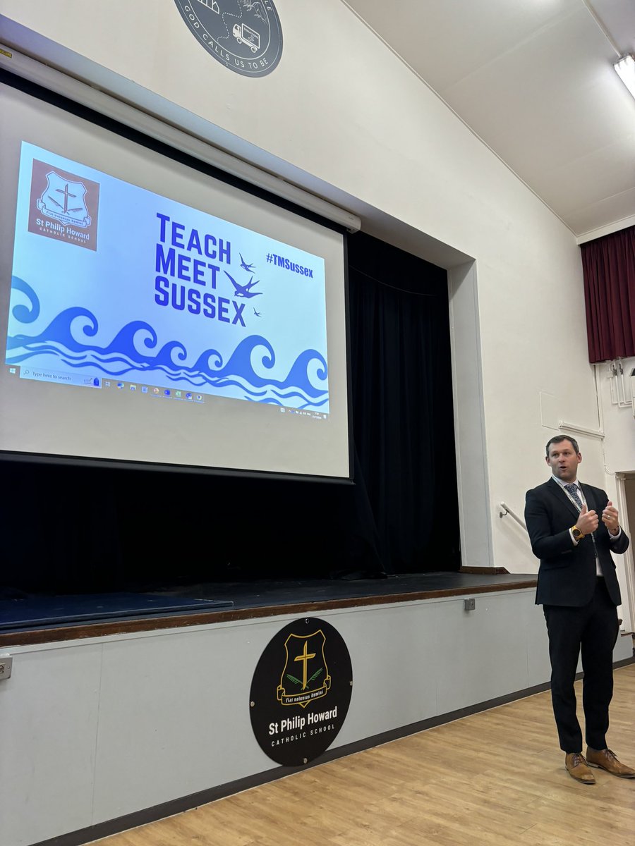 Kicking off #TMSussex at St Phillip Howard School. Tim Hulse is explaining the journey the school has been on.