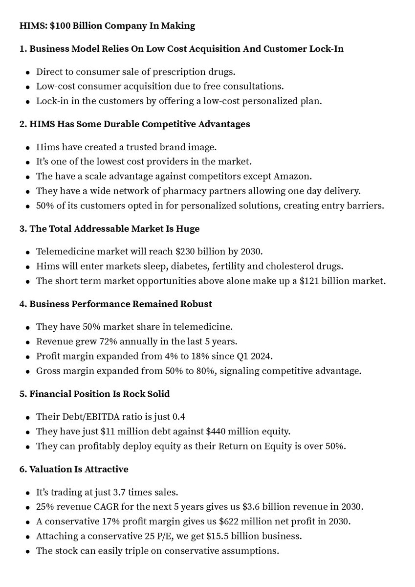 oguzerkan's tweet photo. $HIMS investing thesis in a nutshell https://t.co/J6lVIapNdc