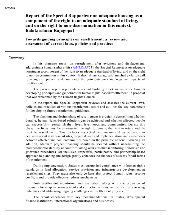habitat_intl's tweet photo. 📖📚Towards guiding principles on resettlement

✍️@adequatehousing reviews &amp; assesses the current laws, policies &amp; practices of various resettlement actors
🔎Outlines the key parameters for developing future resettlement guidelines

https://t.co/f4wVunpoZ0 https://t.co/EsvjnHamQg