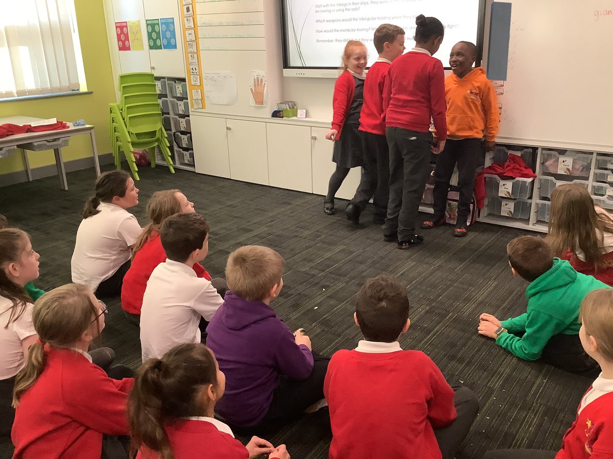 westheathprim's tweet photo. #WHPSClass10 acted out the Viking raid of Lindesfarne. The children acted in a group. Two children were Vikings, two were Saxon monks and two were Anglo Saxon soldiers!
#WHPSHistory #WHPSArtsmark https://t.co/lkfsXqS5tI