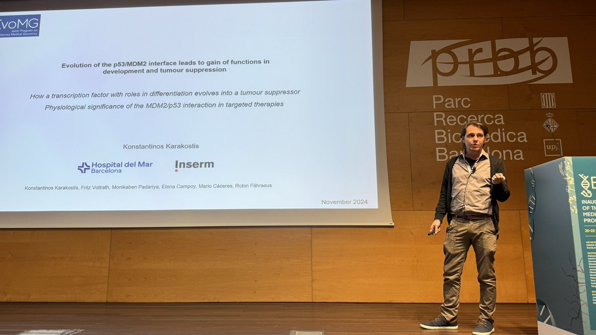 And closing for today, the contributed talk of “Evolutionary cancer genomics” by Konstantinos Karakostis from <a href="/HMar_research/">HMar Research Institute</a> on the evolution of the p53/MDM2 interface leads to gain of functions in development and tumour suppression.