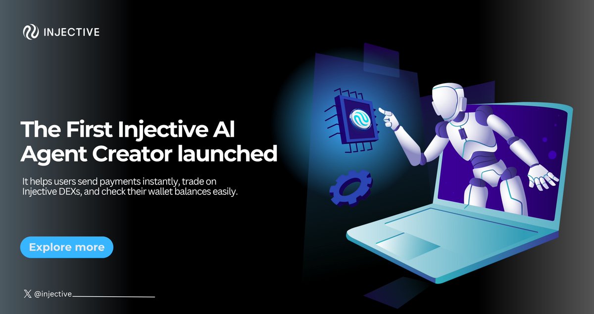joyainsPRMR's tweet photo. Meet iAgent 🤖
Your smart assistant for easy and seamless finance!

With iAgent, you can:
✅ Transfer funds easily
✅ Buy cryptocurrencies
✅ Access real-time market prices
✅ Get predictive market trends

Learn more: https://t.co/VMBojLfe17

Let's build the future of finance together!
#Injective #AI
