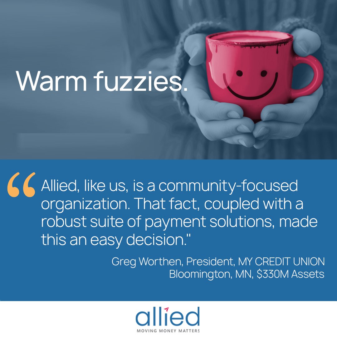 Our clients' mission to offer technology that fosters community development, human connection, and long-term financial success is <a href="/AlliedPayment/">Allied Payment</a>'s mission too. 

Read more client testimonials here:
hubs.ly/Q02Z29Rz0
