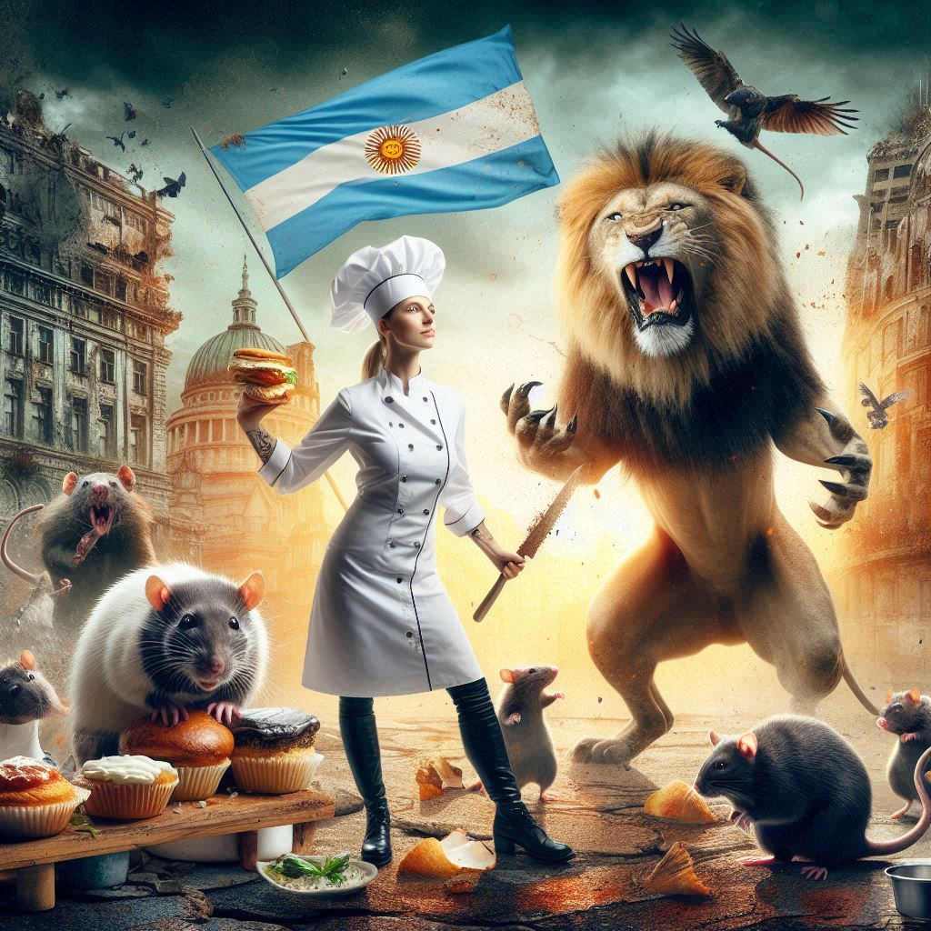 ElFaroStream's tweet image. #repostera #león #Libertad 
He aquí la foto de la batalla espiritual en #Argentina . Las ratas políticas, embadurnadas de tongo , vs el Javo @JMilei .
El pueblo BANCA a ambos.  Desde santa cruz vemos la luz . Somos el Faro de las ideas liberales . 
Por Argentina !por los libres!