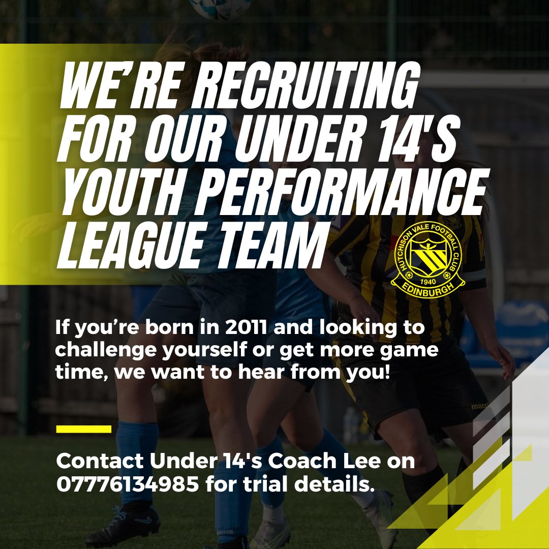 Under 14's Recruitment!

We are looking for players for our Under 14's Youth Performance League Team for 2025.

Players can benefit from:

🟡3 training nights per week 

🟡Strength &amp; Conditioning Sessions 

🟡Veo match analysis 

Contact under 14's Coach Lee for more information.