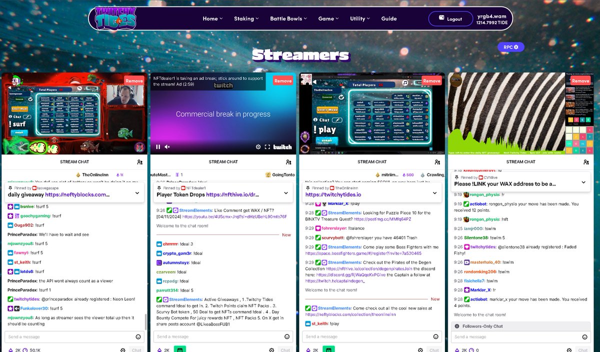 Multi Twitch setup now available on the TwitchyTides website! 
TT site > Game > Streamers > ADD streamers
