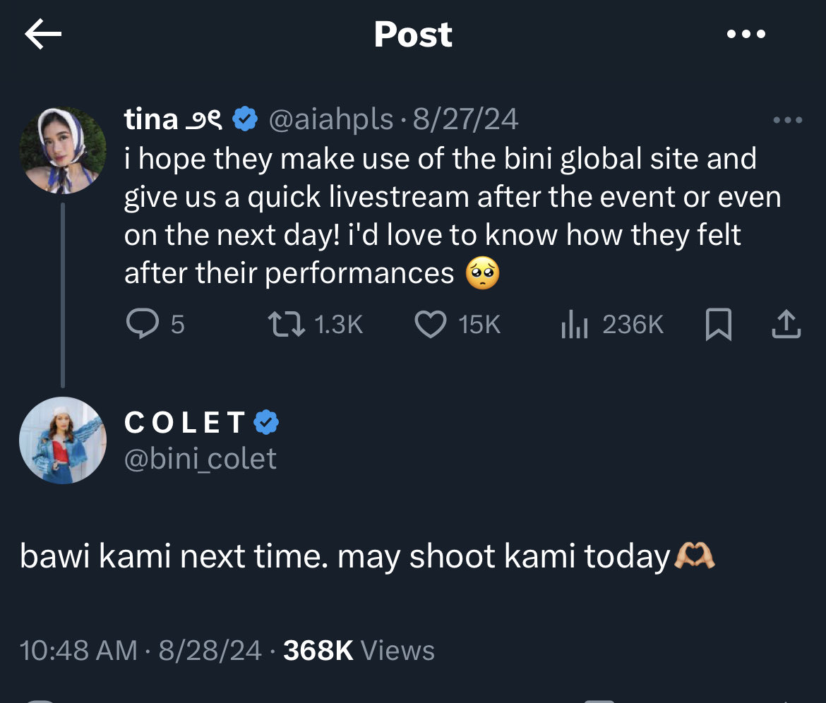 ladidacolet's tweet photo. Colet knows how to responds properly and gentle.. kung nasa tamang hulo ang words ng post mo. Respect begets respect yun yon. https://t.co/HVdHgKShAU