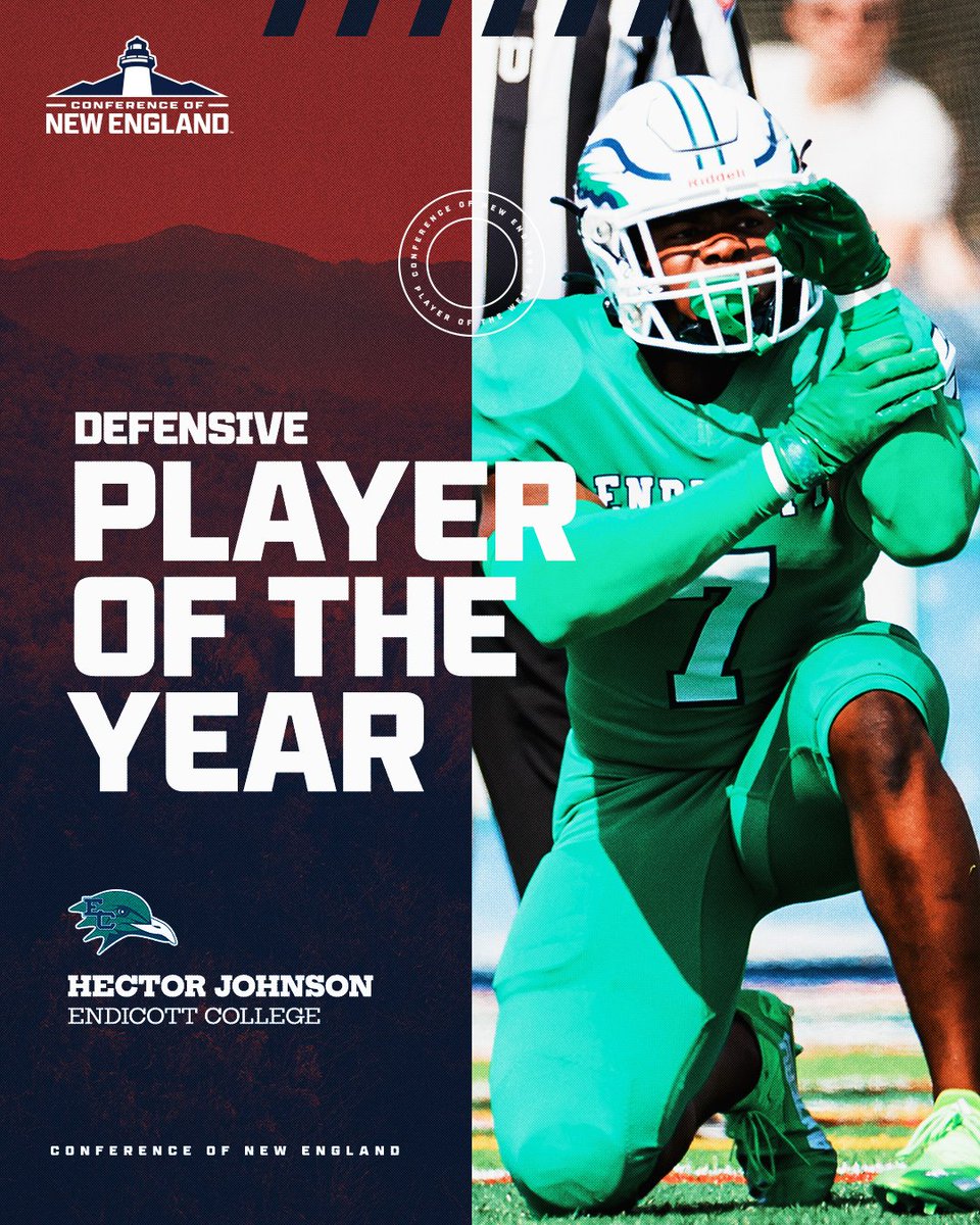 Conference of New England (@cne_sports) on Twitter photo 🏈 2 IN 1!
Your 2024 #CNE Football Defensive Lineman of the Year & Defensive Player of the Year!
From <a href="/ECGulls/">Endicott Athletics</a> - Hector Johnson!
#LeadAsONE 🏈 2 IN 1!
Your 2024 #CNE Football Defensive Lineman of the Year & Defensive Player of the Year!
From <a href="/ECGulls/">Endicott Athletics</a> - Hector Johnson!
#LeadAsONE