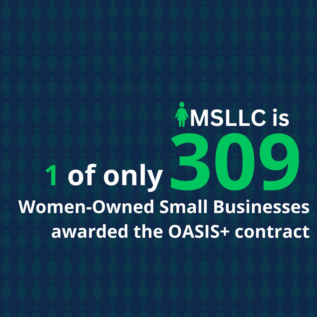 officialmsllc's tweet photo. 1/2 We are thrilled to announce that MSLLC has been awarded the OASIS+ WOSB, OASIS+ SB, and OASIS+ 8(a) Contracts. Honored to be part of just 309 Women-Owned Small Businesses on OASIS+ that are tested and proven to consistently provide the highest quality services. https://t.co/SZqUVJtLzg