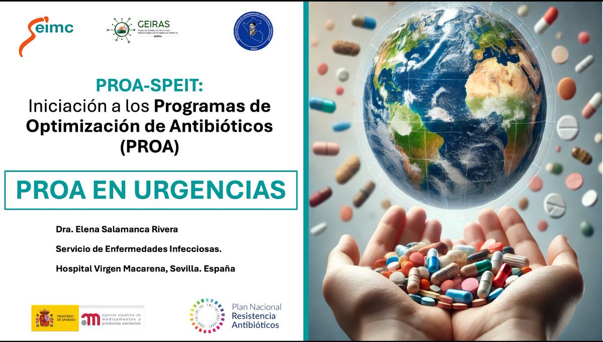 ElenaSalamancaR's tweet photo. Muy agradecida a @SEIMC_ y @SPEIT_oficial por permitirme formar parte de este curso. 

😍Qué estimulante es trabajar en la optimización del uso de antimicrobianos y qué fructífero puede ser hacerlo en un Servicio Urgencias con su 🫂implicación desde dentro.

#PROA #AMS https://t.co/tFVKQY8i6T