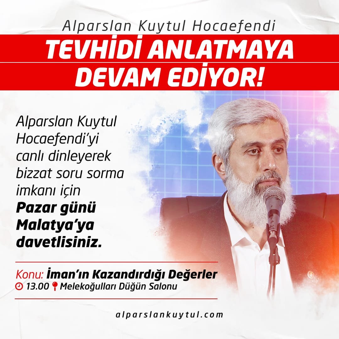 Öncü Neslin Hocası Tevhidi ve Davayı anlatmaya devam ediyor...

ElazığMalatya Konferansları
#FurkanKonferansları