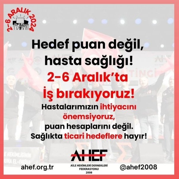 #SağlığaBakanArıyoruz 
Genel bütçeden %30 pay alarak koruyucu hekimlik olmaz. 
Aile Hek. sayısı Total hekim sayısının %20 si iken, yapılan polikliniğin %50 sini yapıyorlar. 
Buna daha da ek işler eklerseniz ve  yapmazsanız da kesinti yaparız derseniz, ehh insaf eh vicdan..
