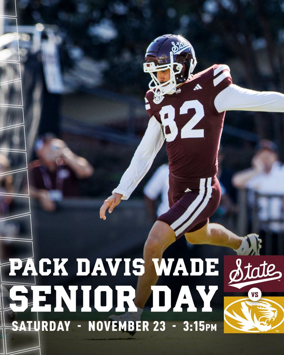 Last ride in David Wade this season. Make sure you come out for senior day!  #HailState 🐶