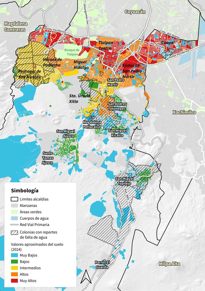 gabyrpartida's tweet photo. #30DayMapChallenge Día 21. Conflicto. Estos sí son reciclados de la tarea. El primer mapa muestra la infra de agua, drenaje y las zonas que reciben agua por tandeo en Tlalpan, que pese a que tiene manantiales vivos en su territorio, no se libra de tener problemas de agua. https://t.co/FTFN48gqy0