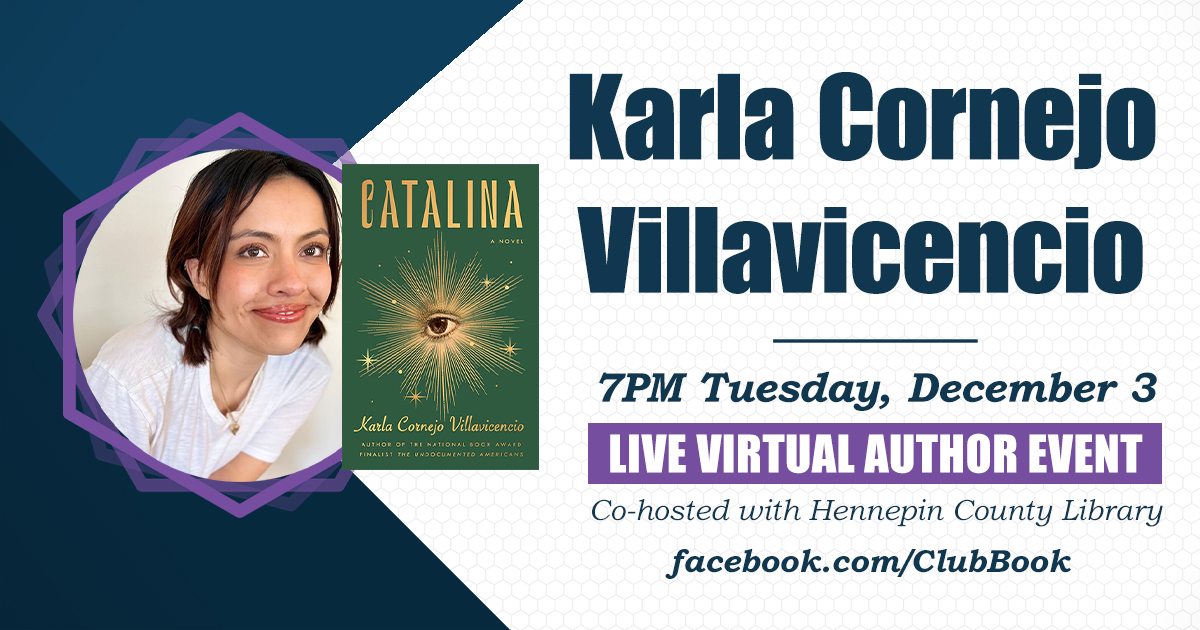 Join us on December 3 for an online author talk with Karla Cornejo Villavicencio, brought to you by Club Book! Details at facebook.com/events/1374989…