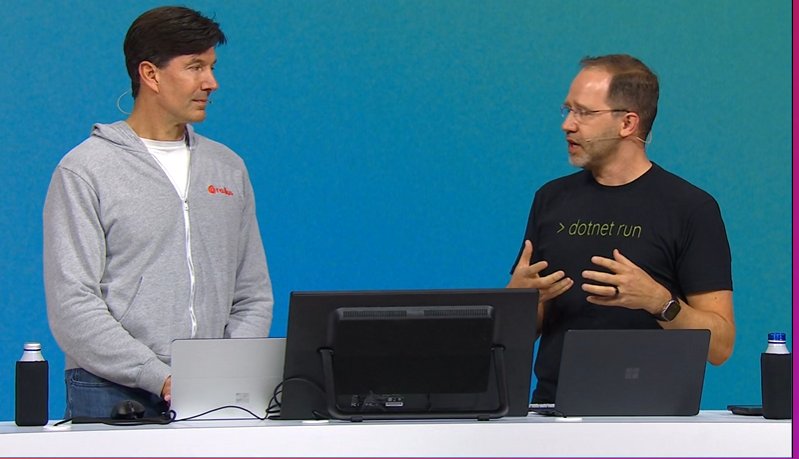 FelipeSchulz's tweet photo. Man, these two together are the best thing in the world 😂 AI in an uncomplicated and extroverted way #MSIgnite @shanselman and Mark Russinovich https://t.co/fBbZ8hSibl