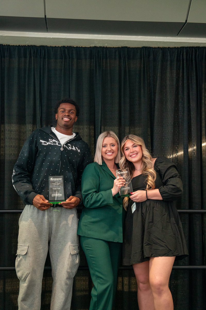MSU EverGreen (@msu_nil) on Twitter photo Congratulations to our Content Creator of the Year Award winners <a href="/SavannahBreitw2/">Savannah Breitwiser</a> & <a href="/Coencarr2/">Coencarr_23</a>, who, through consistency and performance on social media have curated a strong audience across multiple platforms. Congratulations to our Content Creator of the Year Award winners <a href="/SavannahBreitw2/">Savannah Breitwiser</a> & <a href="/Coencarr2/">Coencarr_23</a>, who, through consistency and performance on social media have curated a strong audience across multiple platforms.