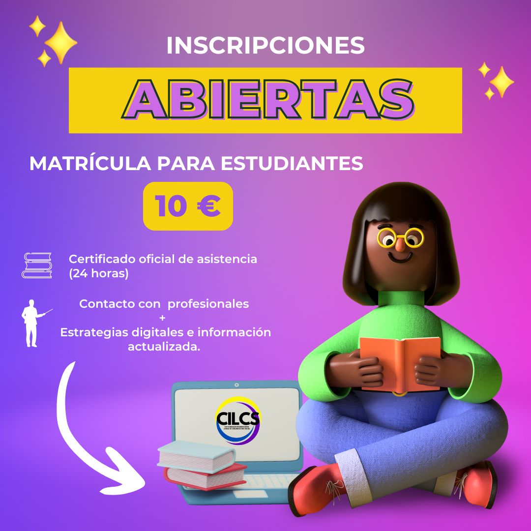 ¿Te apasiona la comunicación ? ¡No te pierdas #CILCS2024! 🗣️

✍🏼 Inscripción especial de asistencia para estudiantes: ¡Solo 10 euros!

📜 Además, recibirás un certificado oficial de asistencia (24 horas).

¡No pierdas esta oportunidad! ✨

🚀 Inscríbete: congresolatina.net/inscripcion-as…