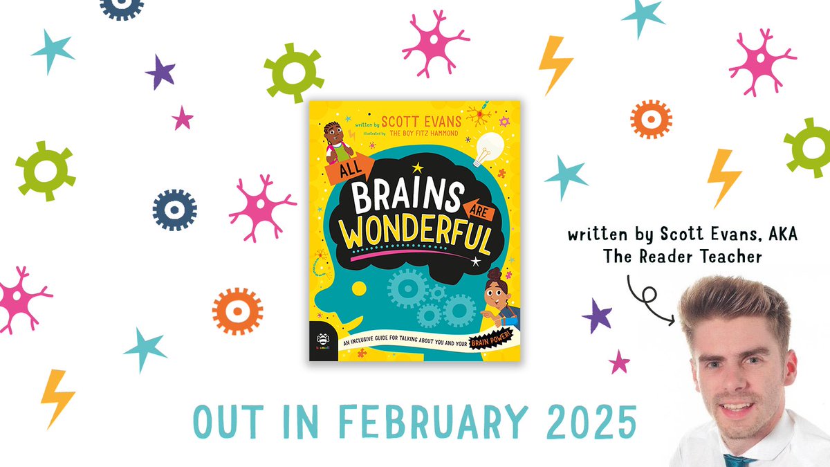 We've been working with <a href="/MrEPrimary/">Scott Evans | The Reader Teacher®</a>, <a href="/sciwithrach/">🧠🌟 rachel 🌟🧠</a> and <a href="/tbfhDotCom/">The Boy Fitz Hammond</a> on a very special project, and we're so excited to announce that ALL BRAINS ARE WONDERFUL is publishing in February 2025! Pre-order the book here: bsmall.co.uk/product/all-br…