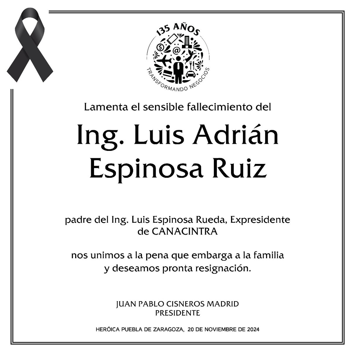 JPCISNEROSM's tweet image. Mis sinceras condolencias @lespinosarueda, abrazo fraterno.