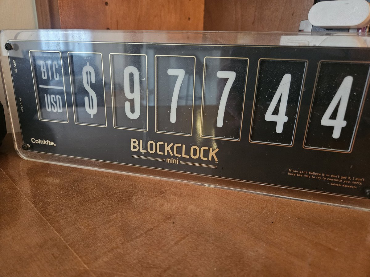 000001's tweet photo. When we get to $100k,  what happens to the blockclock? Does the $ get replaced by the 1?

I was looking for secret compartments to see if anything comes out like a  werthers candy but nothing yet. https://t.co/UfHyEyUDfv