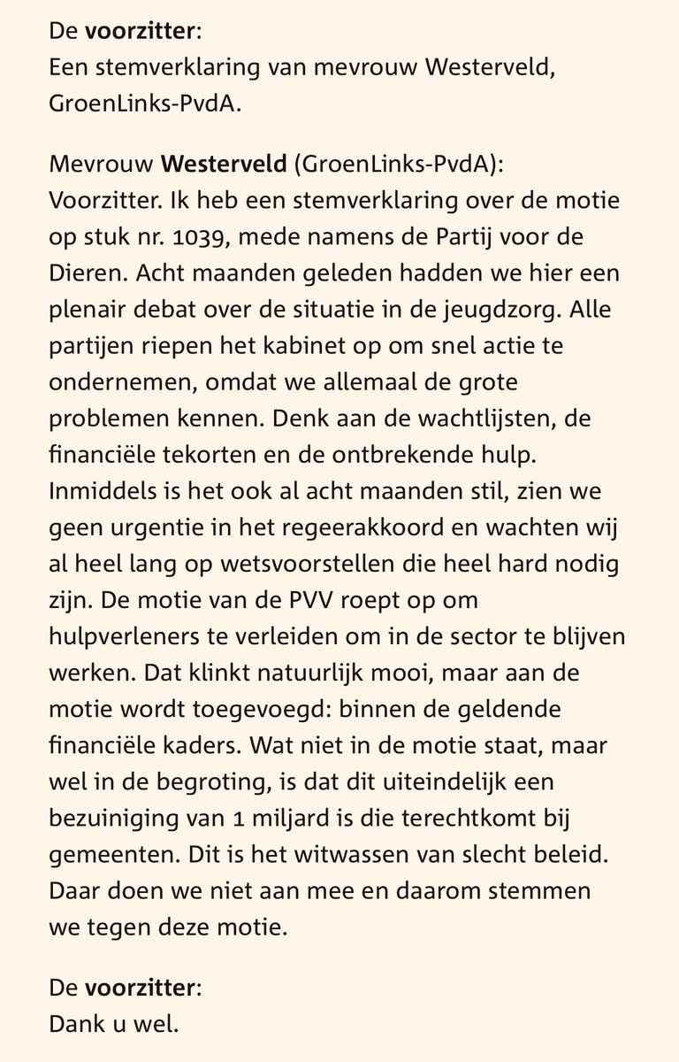 Mijn stemverklaring na het debat over jeugdzorg.

#TrapErNietIn