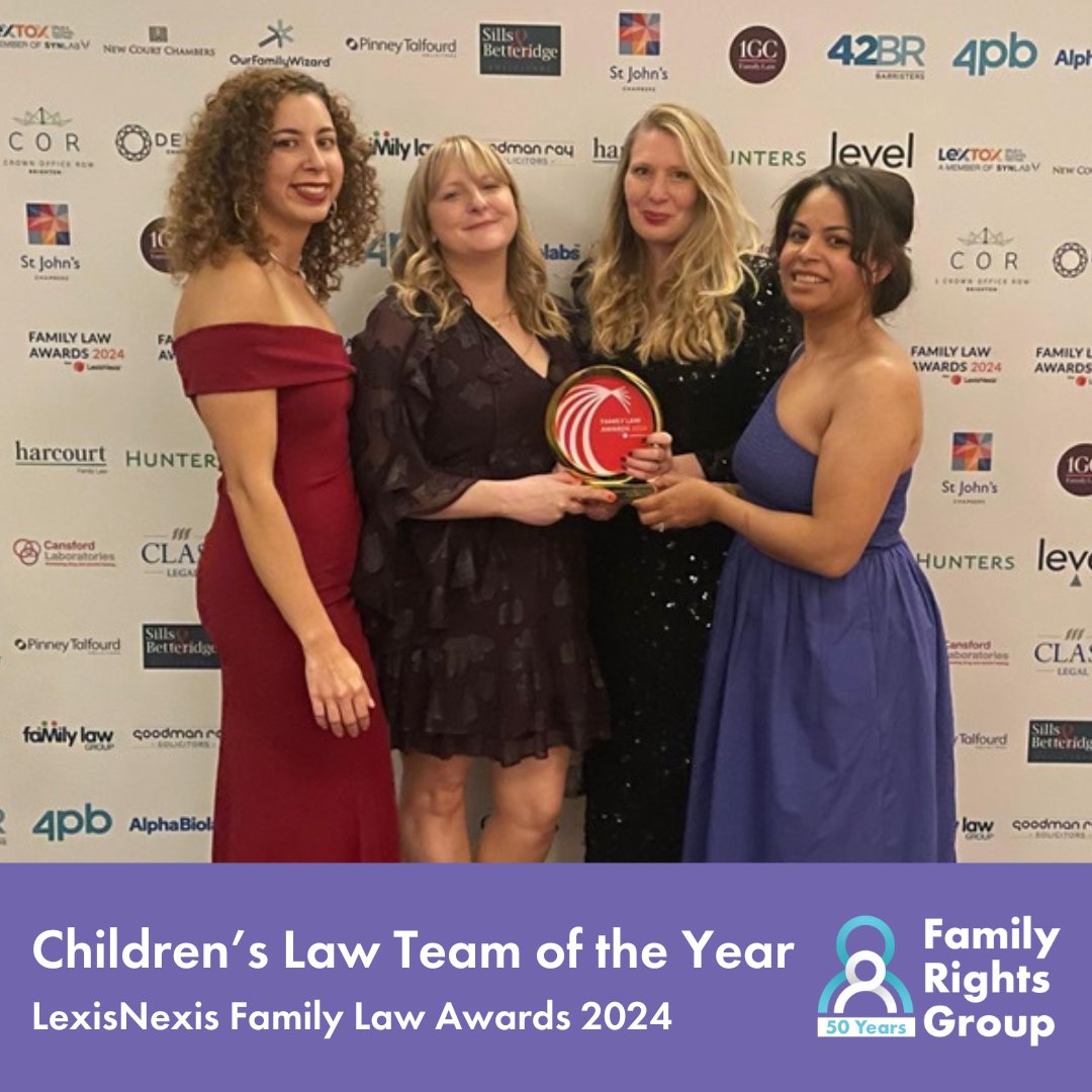 A huge congratulations to our legal team who were awarded Children’s Law Team of the Year at the <a href="/LexisNexisUK/">LexisNexisUK</a> <a href="/JPFamilyLaw/">JPFamilylaw</a> Family Law Awards last night 🎉

<a href="/CarolineSSLynch/">Caroline Lynch</a> <a href="/FrancesEdwards9/">Frances Edwards</a> , <a href="/JessJohnston90/">Jessica Johnston</a> <a href="/miriam_naoual/">MiriamNaoual</a> 

frg.org.uk/news-blogs-and…