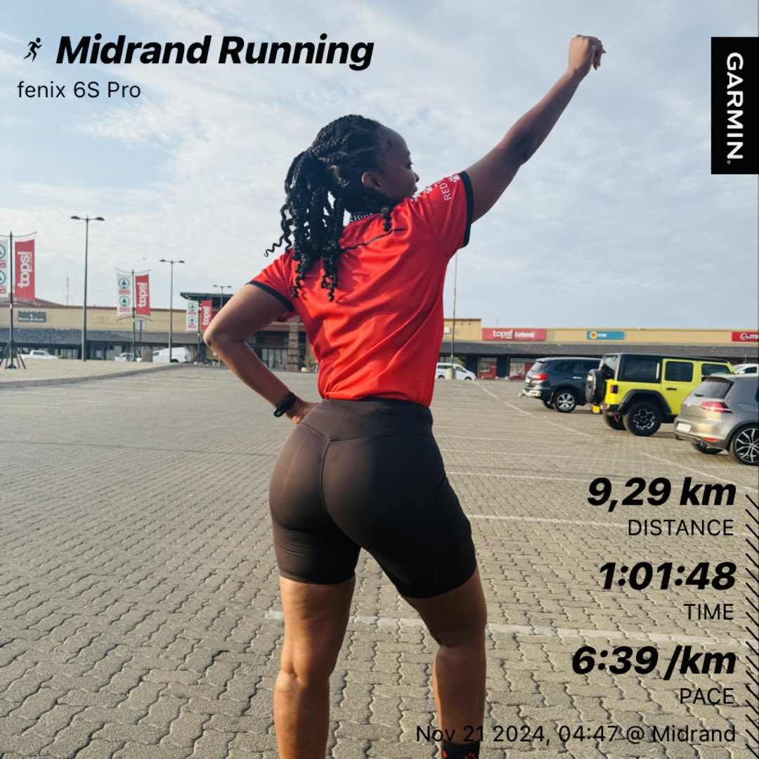 Tellithabi's tweet image. Feels good to be fully back on the road. Tomorrow we rest and recharge for the weekend 💃🏻💃🏻

#RunningwithTumiSole 
#fetchyourbody2024