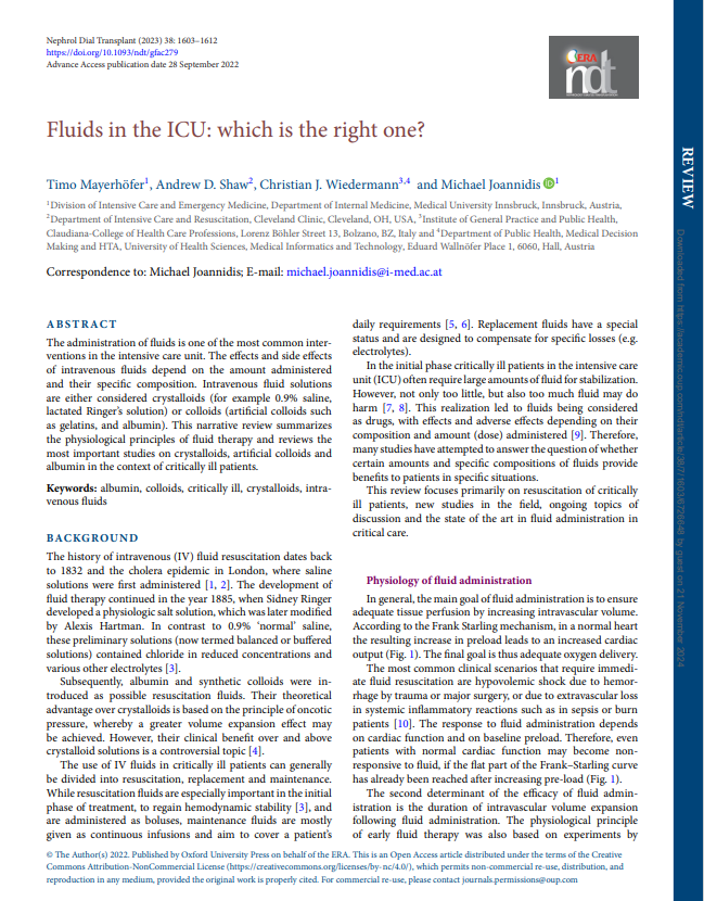 Edgar V. Lerma ๐ต๐ญ (@edgarvlermamd) on Twitter photo <a href="/kellumja/">John Kellum</a> <a href="/NatRevNeph/">Nature Reviews Nephrology</a> <a href="/AnnaGaddy/">BeanQueen Gaddy</a> Main considerations for fluid resuscitation in hypovolemic critically ill patients ca. 2023 from <a href="/NDTsocial/">NDT</a>
#Nephpearls #AKIinICU
๐ pubmed.ncbi.nlm.nih.gov/36170962/ <a href="/kellumja/">John Kellum</a> <a href="/NatRevNeph/">Nature Reviews Nephrology</a> <a href="/AnnaGaddy/">BeanQueen Gaddy</a> Main considerations for fluid resuscitation in hypovolemic critically ill patients ca. 2023 from <a href="/NDTsocial/">NDT</a>
#Nephpearls #AKIinICU
๐ pubmed.ncbi.nlm.nih.gov/36170962/