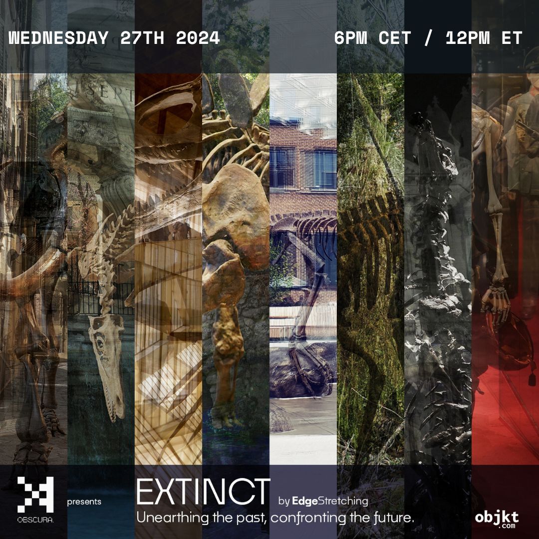 Obscura (@obscuradao) on Twitter photo 🎙️Join us next Wednesday on xpaces with <a href="/edgestretching_/">EdgeStretching (she/her)</a> for an exclusive conversation about her upcoming drop, EXTINCT, in collaboration with @obscura.
This thought-provoking project delves into the intersection of history and contemporary existence!
Mark your calendars—the 🎙️Join us next Wednesday on xpaces with <a href="/edgestretching_/">EdgeStretching (she/her)</a> for an exclusive conversation about her upcoming drop, EXTINCT, in collaboration with @obscura.
This thought-provoking project delves into the intersection of history and contemporary existence!
Mark your calendars—the