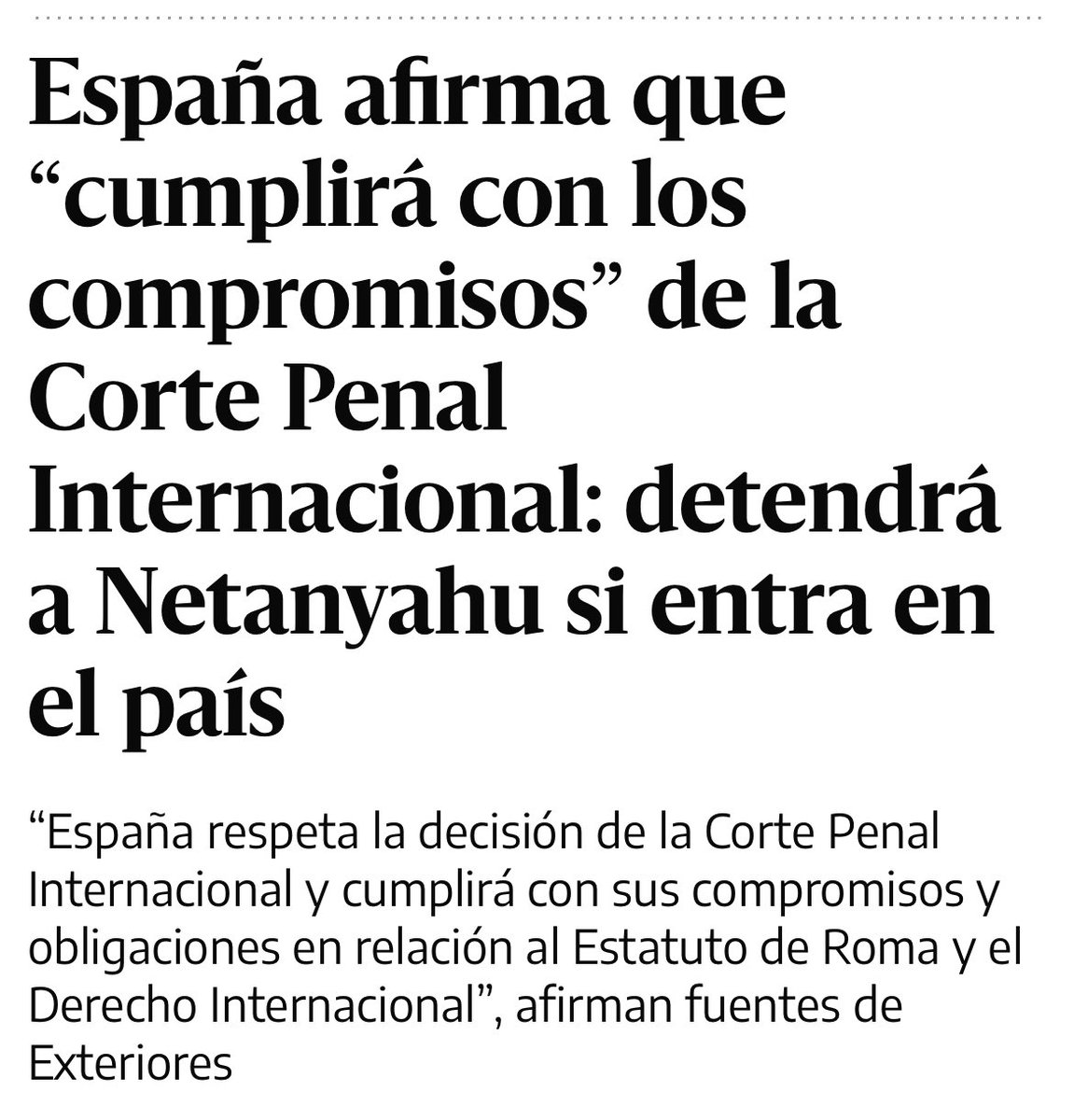 jesanez's tweet photo. Josep Borrell ha recordado que esta decisión de la CPI es “vinculante para todos los Estados parte del tratado, incluidos todos los miembros de la UE”.
“Es una decisión de un tribunal internacional de Justicia, y la decisión del tribunal tiene que ser respetada y aplicada” https://t.co/ccq60GTyYO