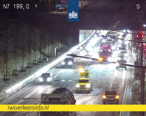 Gestrande voertuigen op de N7