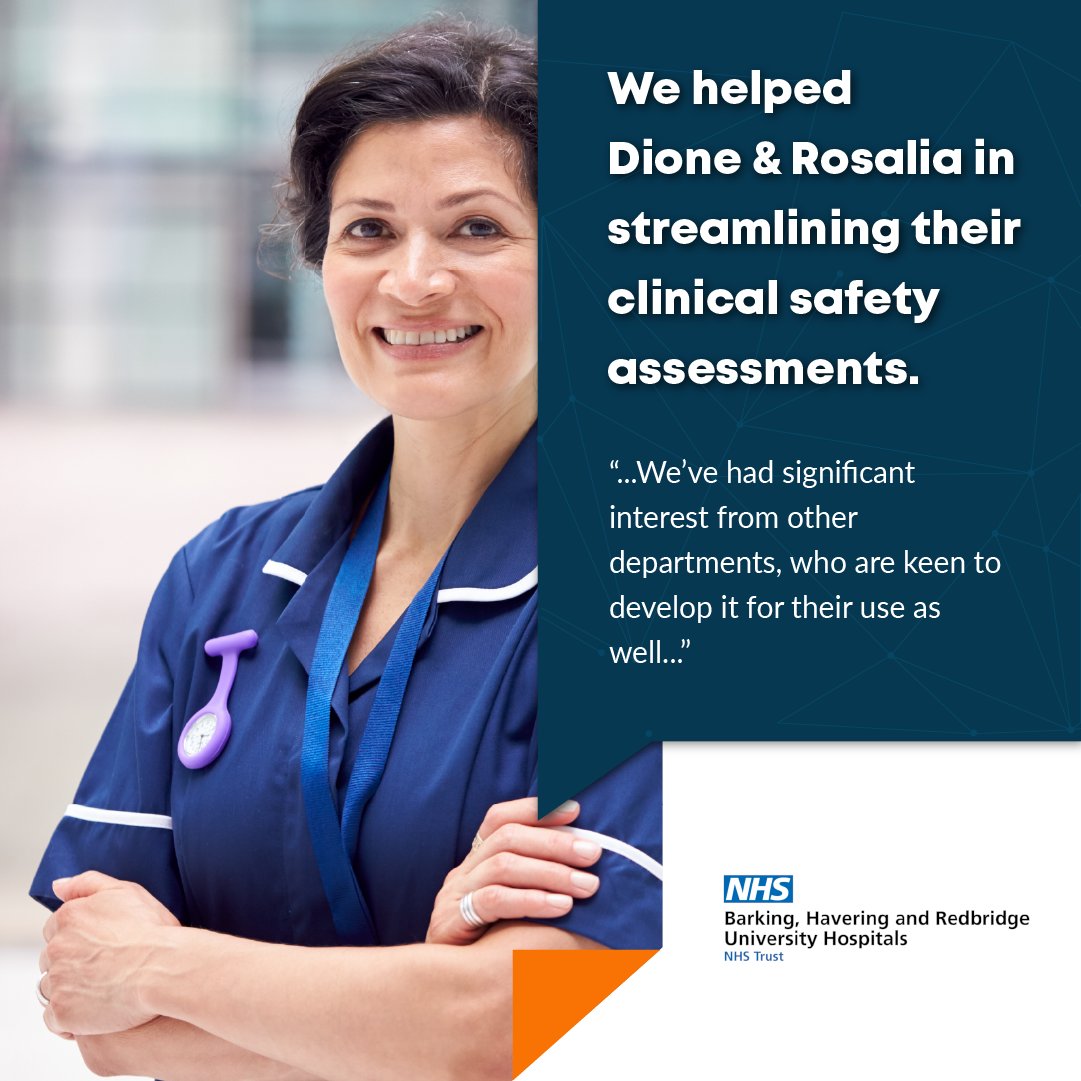 Transforming Clinical Safety with DASH!

Discover how Barking, Havering and Redbridge University Hospitals NHS Trust, CPS, and #Microsoft revolutionised clinical safety assessments with our innovative DASH system.

Read more: bit.ly/3V0Zlk4

#MicrosoftPlanner