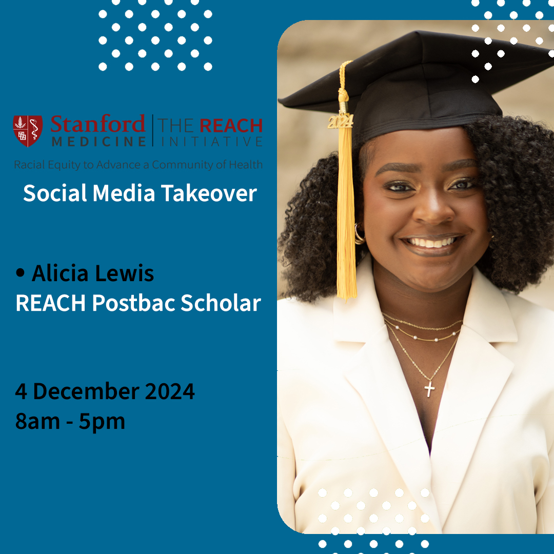 StanfordReach's tweet image. Join us on December 4th for #REACHPostbacScholar Alicia Lewis Instagram Takeover!
instagram.com/stanford.med_r… #dayinthelife #postbac #postbacjourney