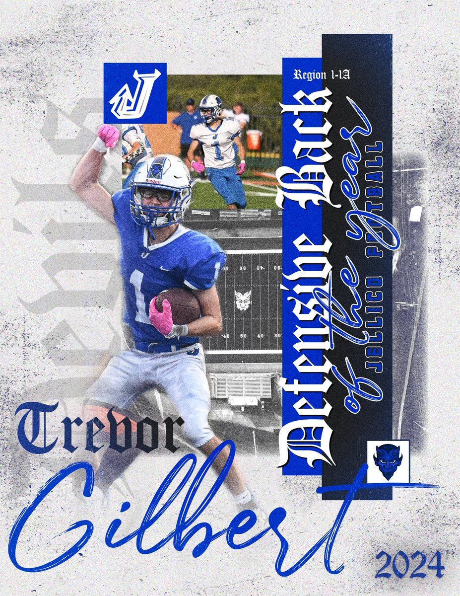 Post season honors are here, Congratulations Trevor Gilbert - 1-1A Defensive Back of the Year for our Region! Trevor also tied the single season interception record and broke the career Interception record this season!