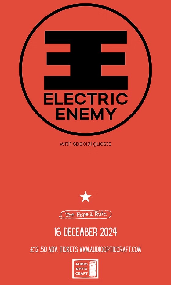 AudioOpticCraft (@audioopticcraft) on Twitter photo ANNOUNCING <a href="/ElectricEnemy_/">Electric Enemy</a> who we'll be filming at <a href="/thehopeandruin/">The Hope & Ruin</a> on 16th December 2024 - topped to be one of the best live bands around at the moment... WECAN'T WAIT to host them!
JOIN US TOO! TICKETS AVAILABLE NOW audioopticcraft.com/tickets ANNOUNCING <a href="/ElectricEnemy_/">Electric Enemy</a> who we'll be filming at <a href="/thehopeandruin/">The Hope & Ruin</a> on 16th December 2024 - topped to be one of the best live bands around at the moment... WECAN'T WAIT to host them!
JOIN US TOO! TICKETS AVAILABLE NOW audioopticcraft.com/tickets